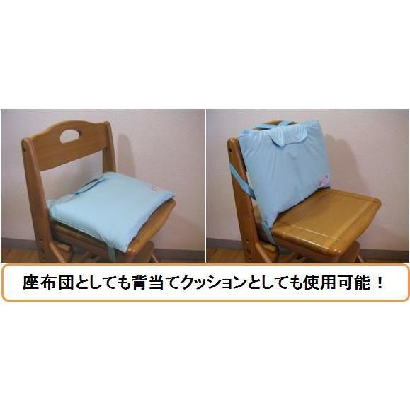 防災頭巾カバー　ブルー　外寸約45ｘ32ｃｍ　ポスト投函お届け　 防災ずきんカバー　背もたれ式カバー　座布団式カバー |  | 06