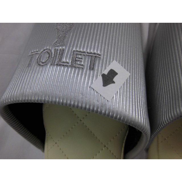 スリッパ トイレ用 シルバー TOILET アウトレット品 Ｂ級品  おしゃれ トイレスリッパ エンゼル刺繍 かわいい 可愛い ラッピング不可 沖縄不可 |  | 12