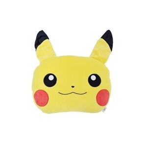 【販売終了】ピカチュウ　顔型クッション　ラッピング不可　ポケットモンスター キャラクター　縫いぐるみ   ダイガット枕　座布団　沖縄不可 | 