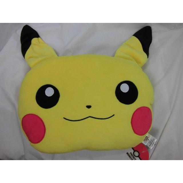 【販売終了】ピカチュウ　顔型クッション　ラッピング不可　ポケットモンスター キャラクター　縫いぐるみ   ダイガット枕　座布団　沖縄不可 |  | 01