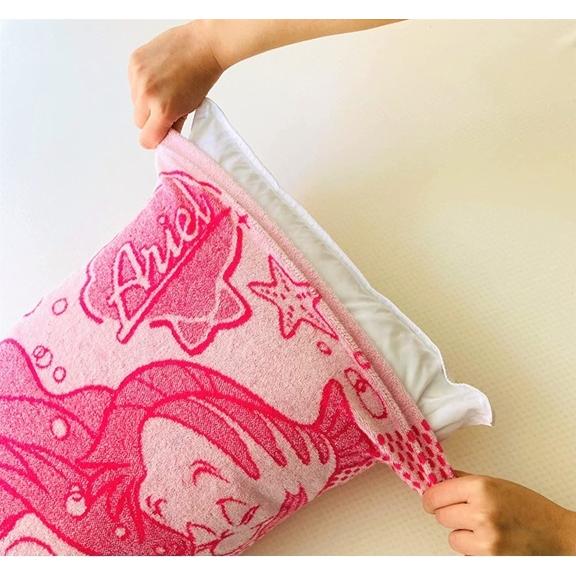 アリエル 枕カバー タオル地 のびのび アウトレット品 サイズ小 抗菌防臭加工 ポスト投函 送料無料 筒状 筒型 リトルマーメイド ディズニー のびのび枕カバー | Disney | 01