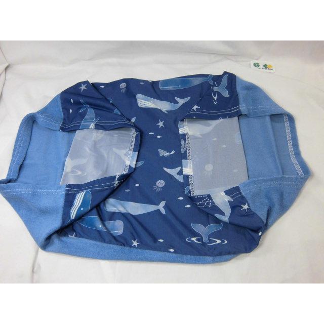 【販売終了】枕カバー クジラ 柄  冷感 ＆ パイルのびのび枕カバー 筒型 約36ｘ57ｃｍ 抗菌防臭加工 ポスト投函便 筒状 ひんやり クール 冷感   日本全国配達 |  | 04