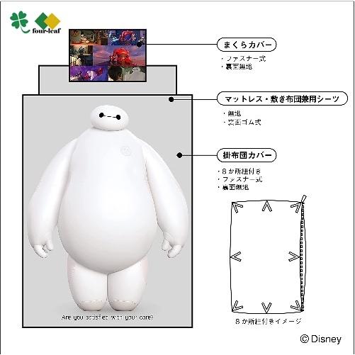 【販売終了】ベイマックス　布団カバー　３点セット　シングルロングサイズ　掛布団カバー ＢＯＸシーツ 枕カバー  ディズニー 布団カバーセット | Disney | 03