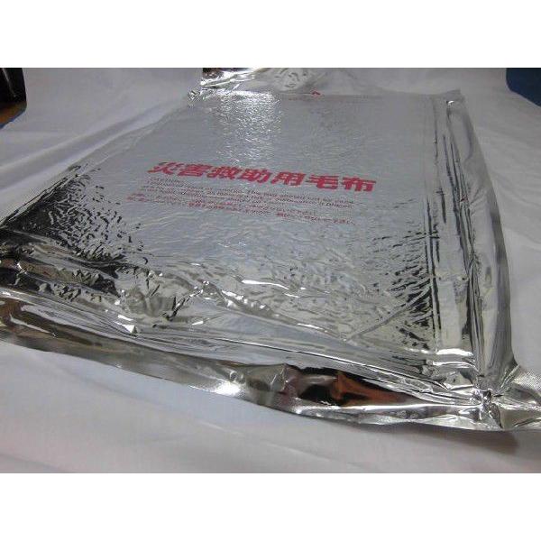 ◆【販売終了】１０枚セット　難燃毛布（日本防炎協会認定品）送料無料（沖縄不可）圧縮パック毛布　保存用毛布　避難　非常時用　災害救助用毛布 |  | 02