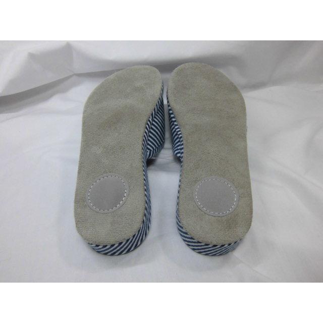 スリッパ ヒール ブルー ボーダー柄 ヒール高約３ｃｍ 室内履き かかと ヒールあり 美脚 婦人用 おしゃれ かわいい ヒールスリッパ ルームシューズ 沖縄不可 |  | 03