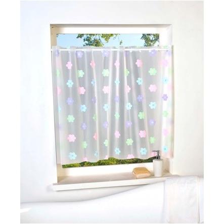 【販売終了】ポスト入れ 日本全国配達  遮像カフェカーテン　フラワー柄 幅140ｘ長さ100ｃｍ　代引き・配達日・時間指定不可　防視　目隠し | 