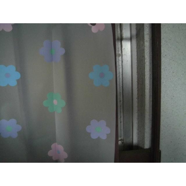 【販売終了】ポスト入れ 日本全国配達  遮像カフェカーテン　フラワー柄 幅140ｘ長さ100ｃｍ　代引き・配達日・時間指定不可　防視　目隠し |  | 04
