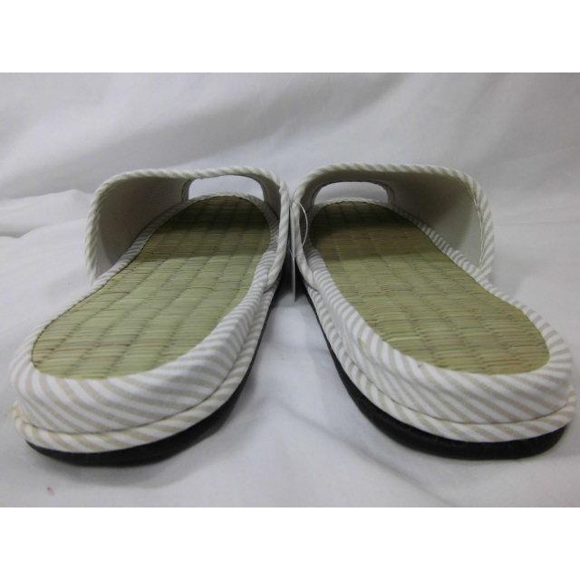 スリッパ ストライプ柄 い草  アウトレット品 単品販売 前開き 家庭用 来客用 おしゃれ いぐさ イ草 たたみ 畳 和風 天然素材 訳あり 沖縄不可 |  | 03