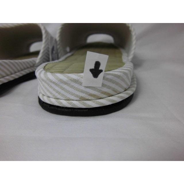 スリッパ ストライプ柄 い草  アウトレット品 単品販売 前開き 家庭用 来客用 おしゃれ いぐさ イ草 たたみ 畳 和風 天然素材 訳あり 沖縄不可 |  | 06