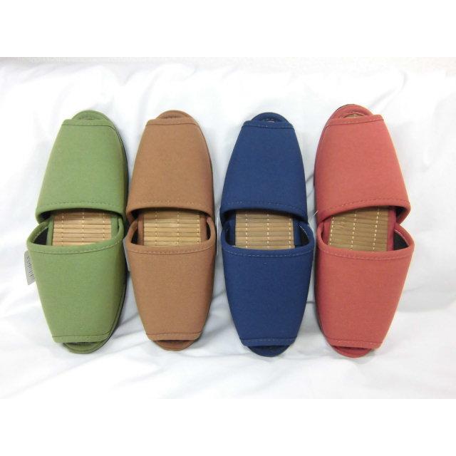 スリッパ 竹　無地柄 アウトレット品 和風  前開き　家庭用　来客用  おしゃれ　室内履き 天然素材 夏用 訳あり 沖縄不可 | 