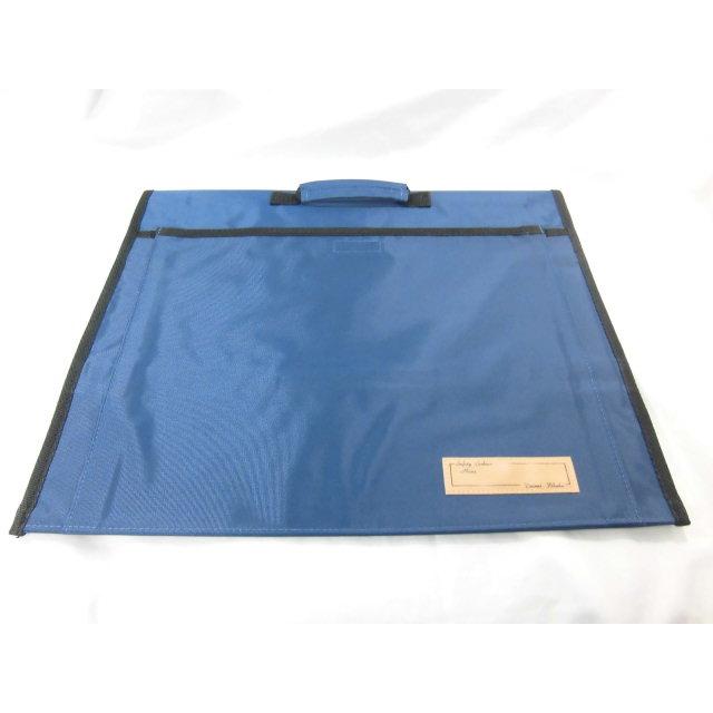 2035 防災頭巾カバー 背もたれ ネイビーブルー （濃い青） 持ち手付き アルミ加工防災頭巾専用カバー ポケット付き 防災ずきんカバー 背もたれ式 沖縄不可 |  | 04