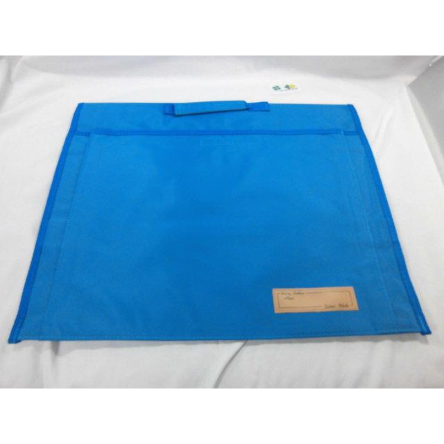 2035 防災頭巾カバー 背もたれ ライトブルー （明るい青） 持ち手付き アルミ加工防災頭巾専用カバー ポケット付き 防災ずきんカバー 背もたれ式 沖縄不可 |  | 04