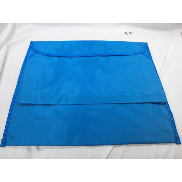 2035 防災頭巾カバー 背もたれ ライトブルー （明るい青） 持ち手付き アルミ加工防災頭巾専用カバー ポケット付き 防災ずきんカバー 背もたれ式 沖縄不可 |  | 05