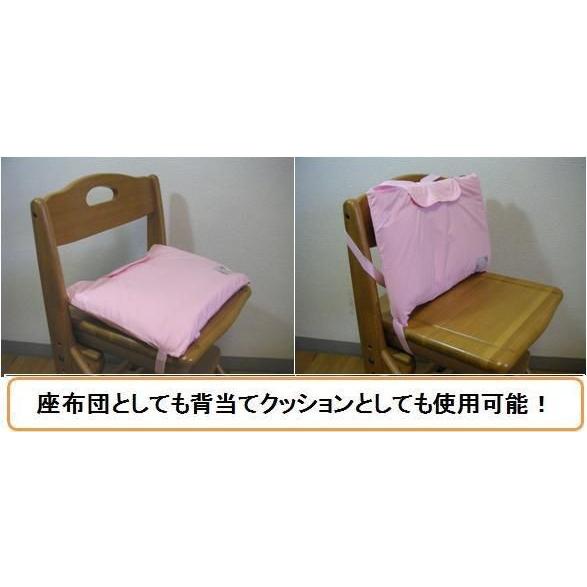 防災頭巾カバー 無地カラー ピンク or ブルー 外寸約45x32cm ポスト