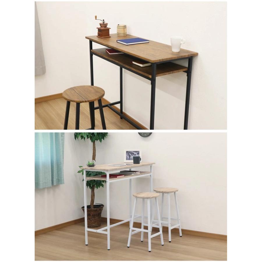 カウンターテーブル ブロンクス ブラウン or ナチュラル 幅100 奥行40 高さ90cm 木目調 組立家具 送料無料 （沖縄・離島不可）スツール別入り abx 01 03 ABX | エイ・アイ・エス | 02