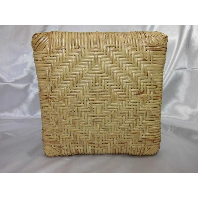 ◆【販売終了】角ミニスツール　籐家具　ラタン家具　ローチェア　花置き　花台 スポーツ観戦用　キャンプ用 |  | 02