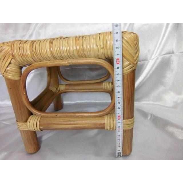◆【販売終了】角ミニスツール　籐家具　ラタン家具　ローチェア　花置き　花台 スポーツ観戦用　キャンプ用 |  | 03
