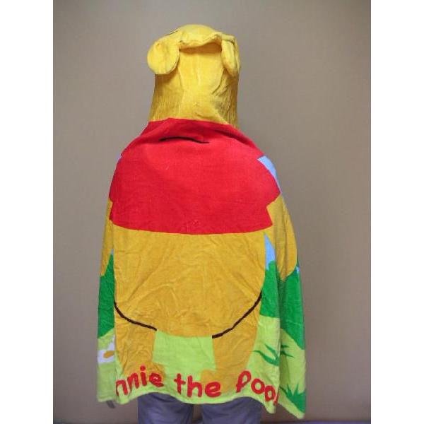 【販売終了】フード付きタオル「プーさん」 キャラクターバスタオル プールタオル ビーチタオル | Disney | 01