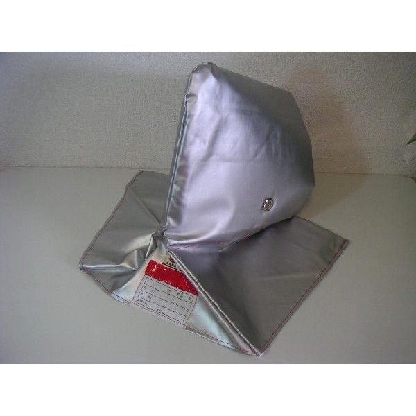 防災頭巾カバーセット アルミ加工ＥＳ防災頭巾 と 持ち手付き 防災頭巾カバー ネイビーブルー（濃い青）背もたれ セット カバー付き 防災頭巾 小学生 小学校 |  | 03