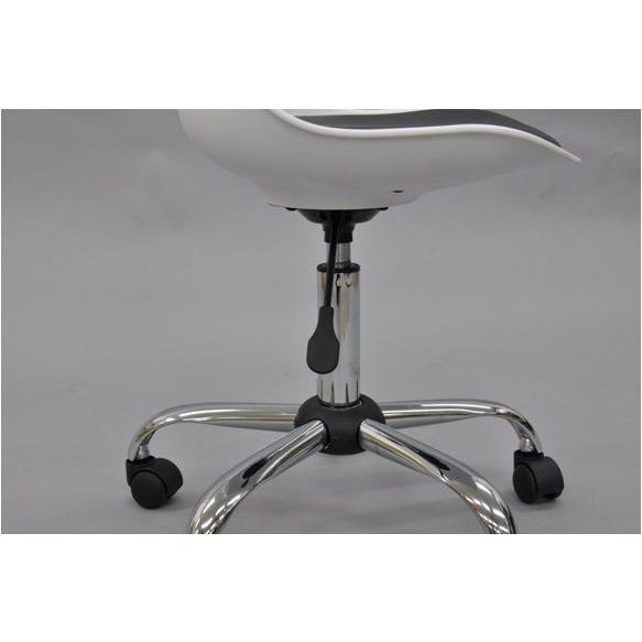 ◆【販売終了】ワークチェアー　ホワイト（座面ブラック）送料無料（沖縄・離島不可）ファッションチェア　ＯＡチェア　オフィスチェア　学習椅子　書斎椅子　 |  | 01