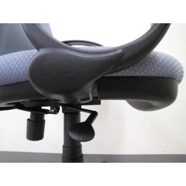 ◆【販売終了】肘付きワークチェア グレー 送料無料 （沖縄・離島不可）　ＯＡチェア　オフィスチェア　学習椅子　書斎椅子 |  | 03