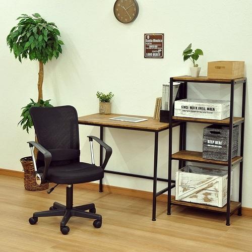 【販売終了】ワークチェア　肘付き  ブラックＢＫ GEHL-100　 代引き不可　送料無料　（沖縄・離島不可）組立式　 |  | 04