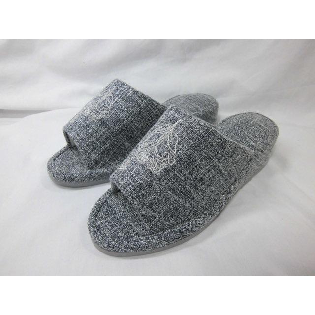 スリッパ ヒール ブラック 花柄ししゅう ＥＶＡ底 室内履き ルームシューズ ヒールスリッパ かかと ヒールあり 美脚 婦人用 かわいい おしゃれ | 