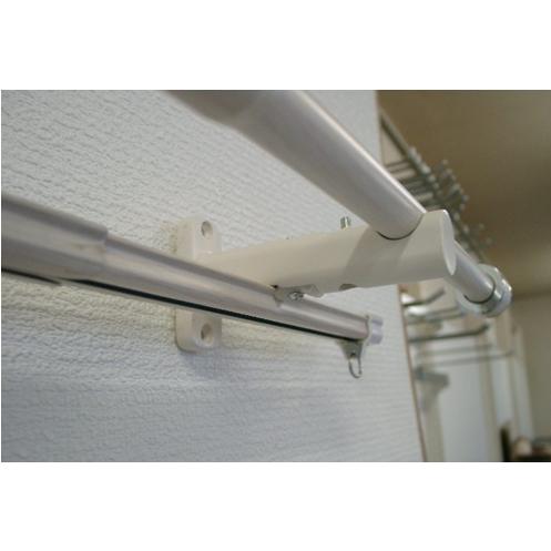 【販売終了】木目調伸縮ダブルカーテンレール 木目ホワイト（ライトベーッジュ）フェスタ　3.0mＷ 送料無料（代引き不可）Ｉ7754 |  | 04