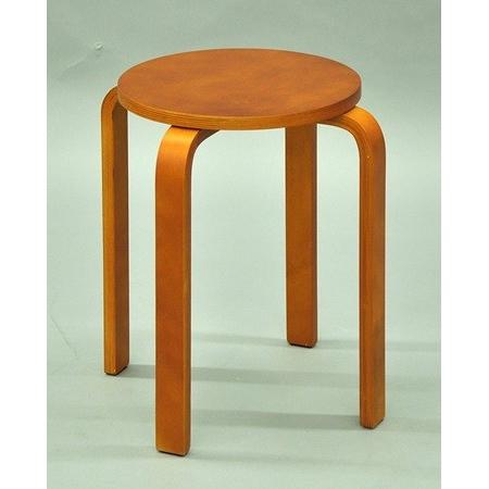 【販売終了】丸椅子　木製　完成品　６脚セット　ブラウン色　代引き不可　LFMI-002brx6 スツール　いす　イス　椅子　診察用 クリニック 食堂待ち用 | エイ・アイ・エス | 01