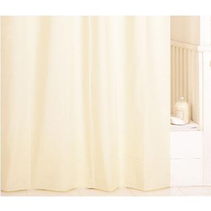 シャワーカーテン　ホワイト （薄いイエロー）　幅130ｘ長さ180ｃｍ　アウトレット品（生産終了デザイン）　ヒルズ　浴室カーテン　防カビ 　フルネス | 