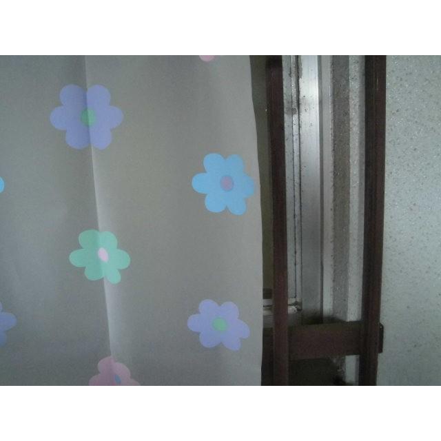 【販売終了】ポスト入れお届け　シャワーカーテン（フラワー柄）幅140ｘ長さ150ｃｍ 配達日・時間指定・代引き不可　浴室カーテン　防視　目隠し　おしゃれ　 |  | 05