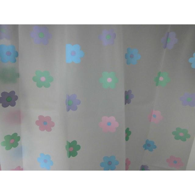 【販売終了】ポスト入れお届け　シャワーカーテン（フラワー柄）幅140ｘ長さ150ｃｍ 配達日・時間指定・代引き不可　浴室カーテン　防視　目隠し　おしゃれ　 |  | 06