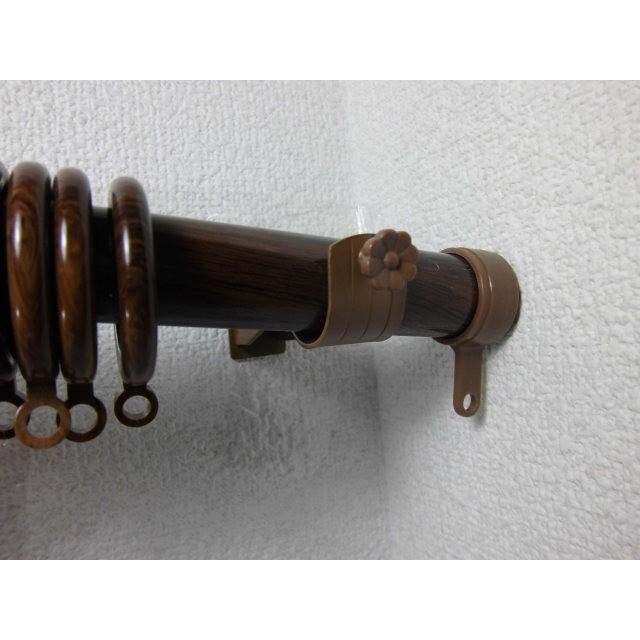 ◆【販売終了】木目調伸縮シングルカーテンレール（ラッシュ）2.1mＳ   送料無料（沖縄・離島不可）フルネス　アウトレット　訳あり |  | 01