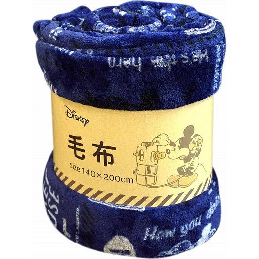 【販売終了】薄型毛布　ミッキーマウス　140ｘ200ｃｍ シングルサイズ　沖縄不可　ひざ掛け　ディズニーキャラクター　ブランケット 　スポーツ観戦 | Disney