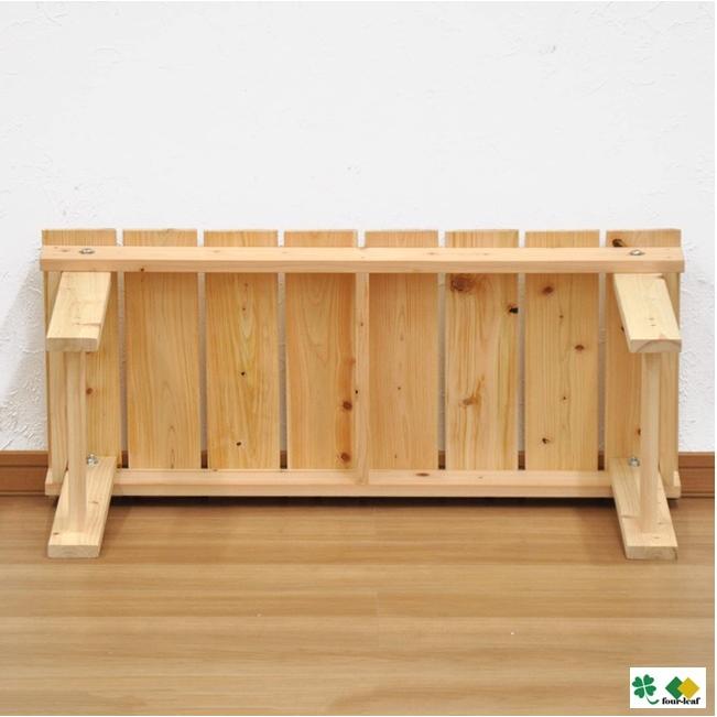 【販売終了】国産 桧縁台９０ （組立式） 代引き不可　送料無料 （沖縄・離島不可）無塗装 玄関椅子　ひのき　ヒノキ ベンチ　エイアイエス nhe-90 |  | 02