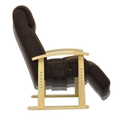 ◆【販売終了】ハイバック　高座椅子 ブラウン 代引き不可　送料無料（沖縄・離島不可）組立椅子 １人掛け椅子　リビングチェア　いす　リクライニングチェア |  | 01