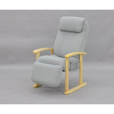 ◆【販売終了】ハイバック　高座椅子 グレー 代引き不可　 送料無料（沖縄・離島不可）組立椅子 １人掛け椅子　リビングチェア　リクライニングチェア | 