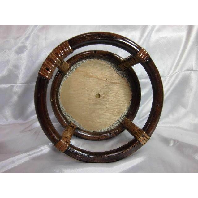 ◆【販売終了】丸ミニスツール　籐家具　（座面クッション）　正座椅子　ラタン家具 |  | 01