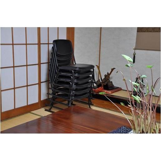 ◆【販売終了】立上り楽 座椅子（  4脚セット  ） 楽ＴＨＥイス　高座 正座　ロータイプ 座敷椅子 スタッキングチェア いす |  | 04