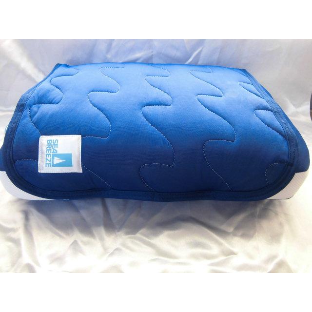 【販売終了】　枕　＋　枕パッド　セット　SEA BREEZE　シーブリーズ　ネイビーブルー（濃い青）沖縄不可　まくら　枕カバー |  | 01