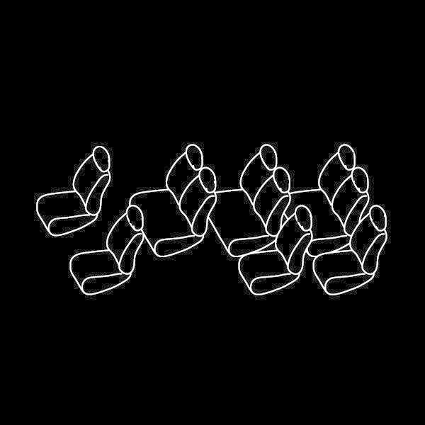 PVC レザー シートカバー ハイエースワゴン 200系  H16/8〜H24/5 10人乗り用 ブラック パンチング フルセット 内装 本革調 レザー仕様 |  | 03