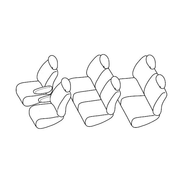 PVC レザー シートカバー ノア NOAH ZRR70 ZRR75系 前期 後期 H19/7〜H22/4 8人乗り用 ブラック パンチング フルセット 内装 本革調 |  | 02