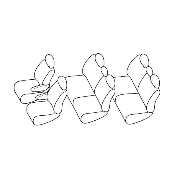 PVC レザー シートカバー ヴォクシー VOXY ボクシー ZRR70 ZRR75系 前期 後期 H22/4〜H26/1 8人乗り用 ブラック パンチング フルセット |  | 02