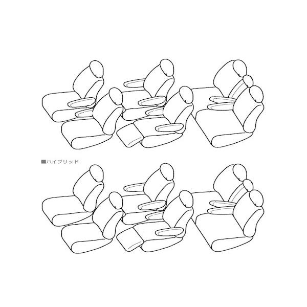 PVC レザー シートカバー ヴェルファイア ヴェルファイヤ ANH20 GGH20系 前期 後期 H20/5〜H23/9 7人乗り用 ブラック パンチング |  | 02