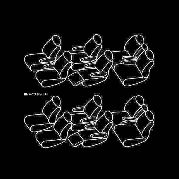 PVC レザー シートカバー ヴェルファイア ヴェルファイヤ ANH20 GGH20系 前期 後期 H20/5〜H23/9 7人乗り用 ブラック パンチング |  | 03