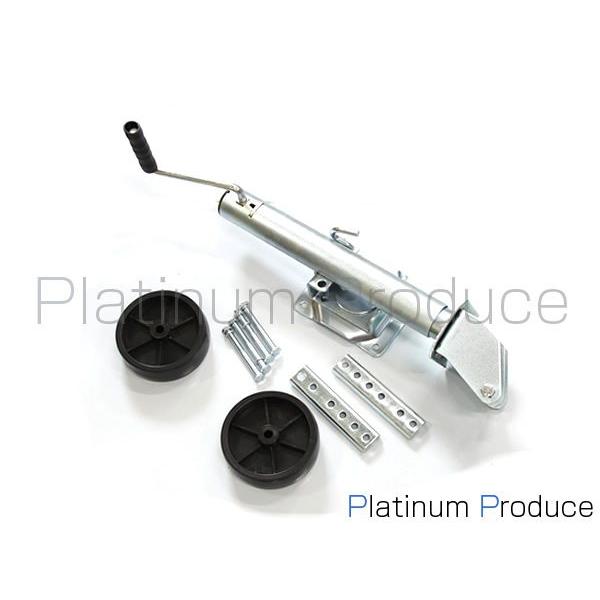 ダブルホイール トレーラージャッキ 1500LBS 680kg 二重 耐久 荷重 普通トレーラー 軽トレーラー【FRPボート ダブルタイヤ キャンピング | 