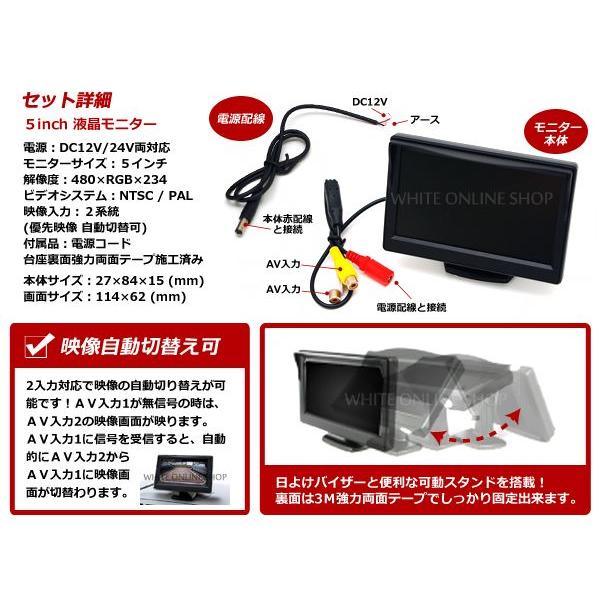 5インチ オンダッシュモニター　バックモニター バックカメラモニター/バックモニター/リアモニター 車載モニター |  | 01