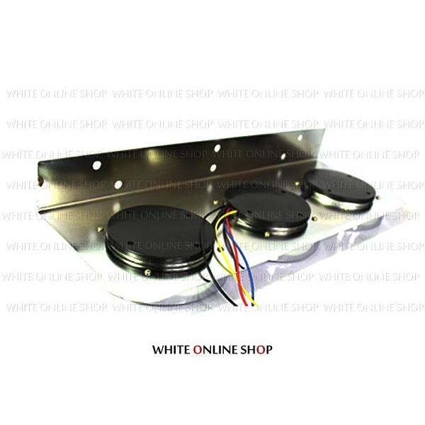 トラック ロケット3連テール LED 赤白テールランプ トラックテール 大型 24V ダンプ 2t 4t 10t ロング ワイド レトロ |  | 01