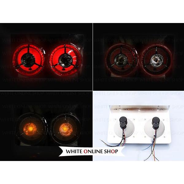 トラック ヤンキーテール クリア2連 左右セットテールランプ トラックテール 大型 24V ダンプ 2t 4t 10t ロング ワイド レトロ |  | 01