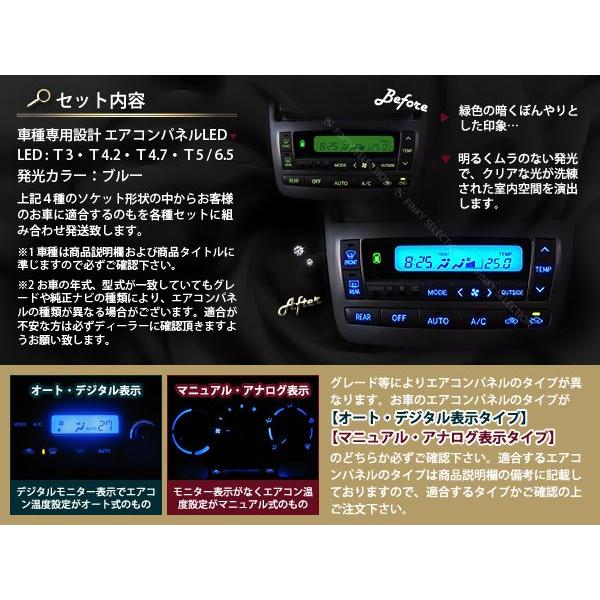 メール便送料無料】 エアコンパネルLED bB QNC20系 H17.12〜 ブルー/青